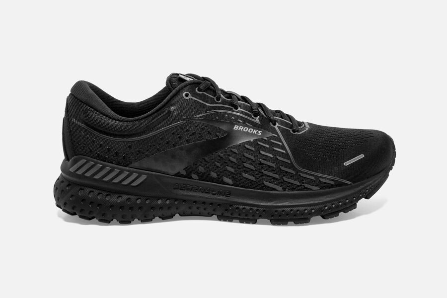 Brooks Adrenaline GTS 21 Men's Road Running Shoes Black/Black/Ebony